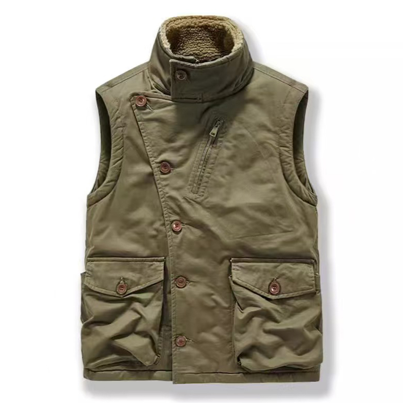 美式复古工装男装马甲