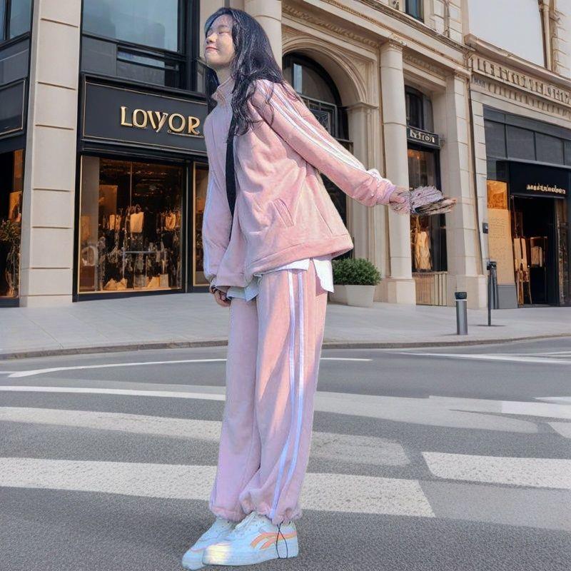 孤独摇滚cos服小个子休闲学生薄款套装女粉色运动服cosplay服外套