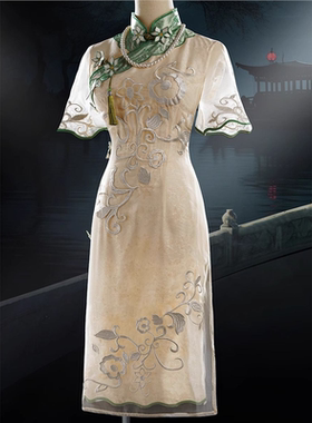 万圣节现货第五人格园丁初晴cos服旗袍西湖联动时装帽子包包Cospl