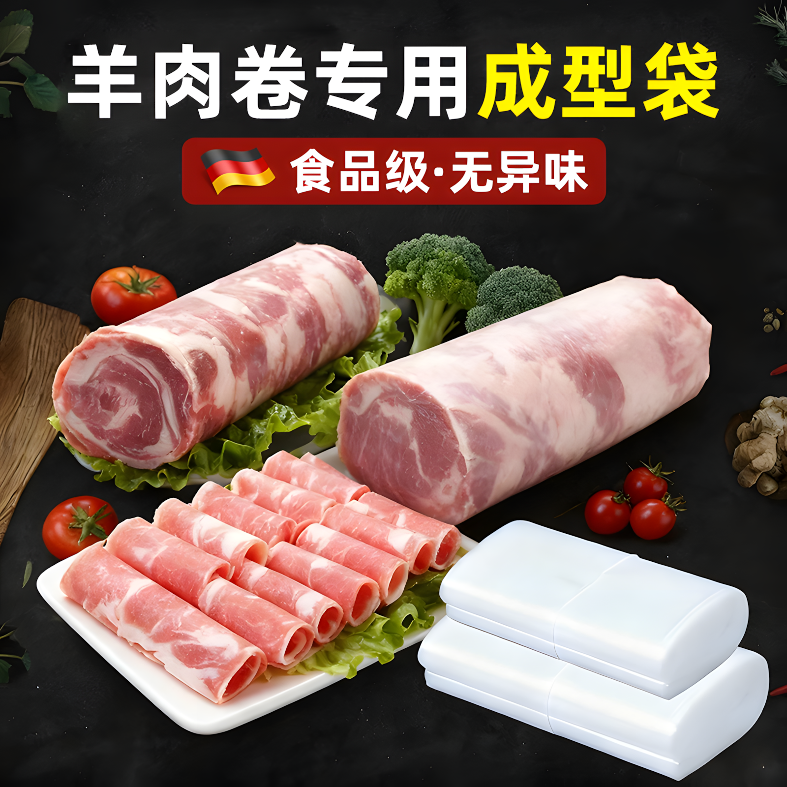 羊肉卷成型袋一次性冻肉专用模具切片牛肉卷神器圆柱卷肉塑料袋子,包装,礼品袋/塑料袋,淘宝优惠券,粉丝福利购,淘宝优惠卷