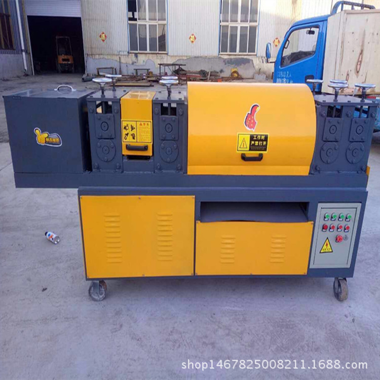 钢管调直机 双曲线 建筑工地脚手架钢管校直除锈喷漆一体机