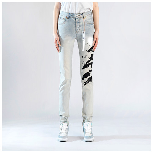 PUR jeans牛仔裤男修身显瘦欧美式高街基础款潮牌修身紧身小脚裤