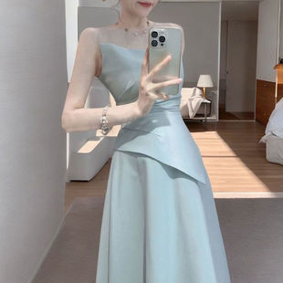 法式简约高级感端庄大气连衣裙收腰显瘦夏2025新款两件套