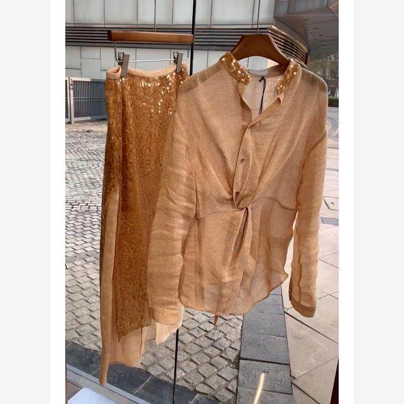 夏装搭配一整套盐系轻熟欧货漂亮时尚小香风高级感爆款半身裙套装