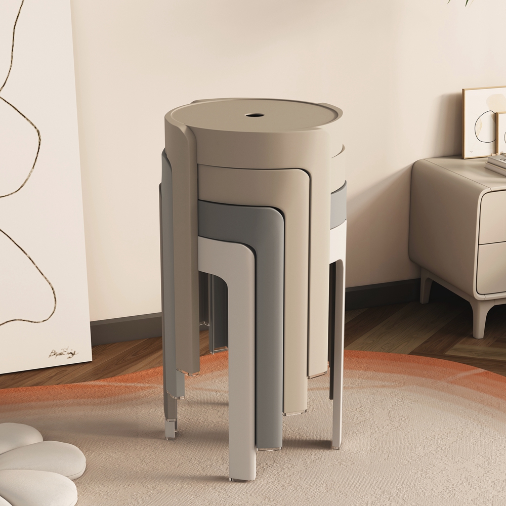 塑料凳子加厚家用椅子可叠放圆凳