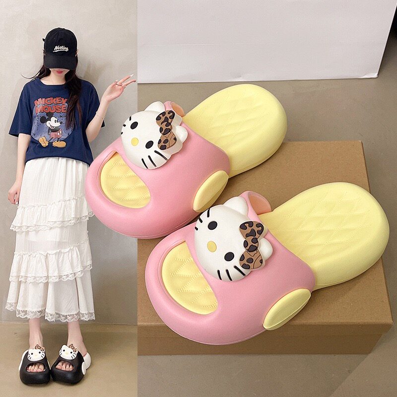 2026新款可爱小猫咪厚底拖鞋女 夏季外穿 防滑软底宿舍居家踩屎感