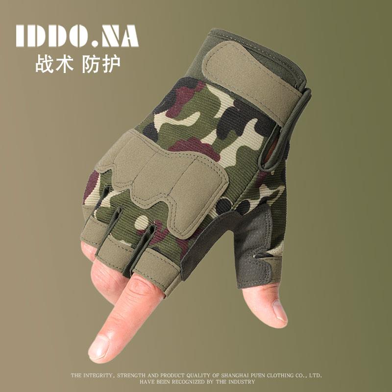 春夏薄款半指战 术训练手套男运动健身骑行开 车户外登山健身手套