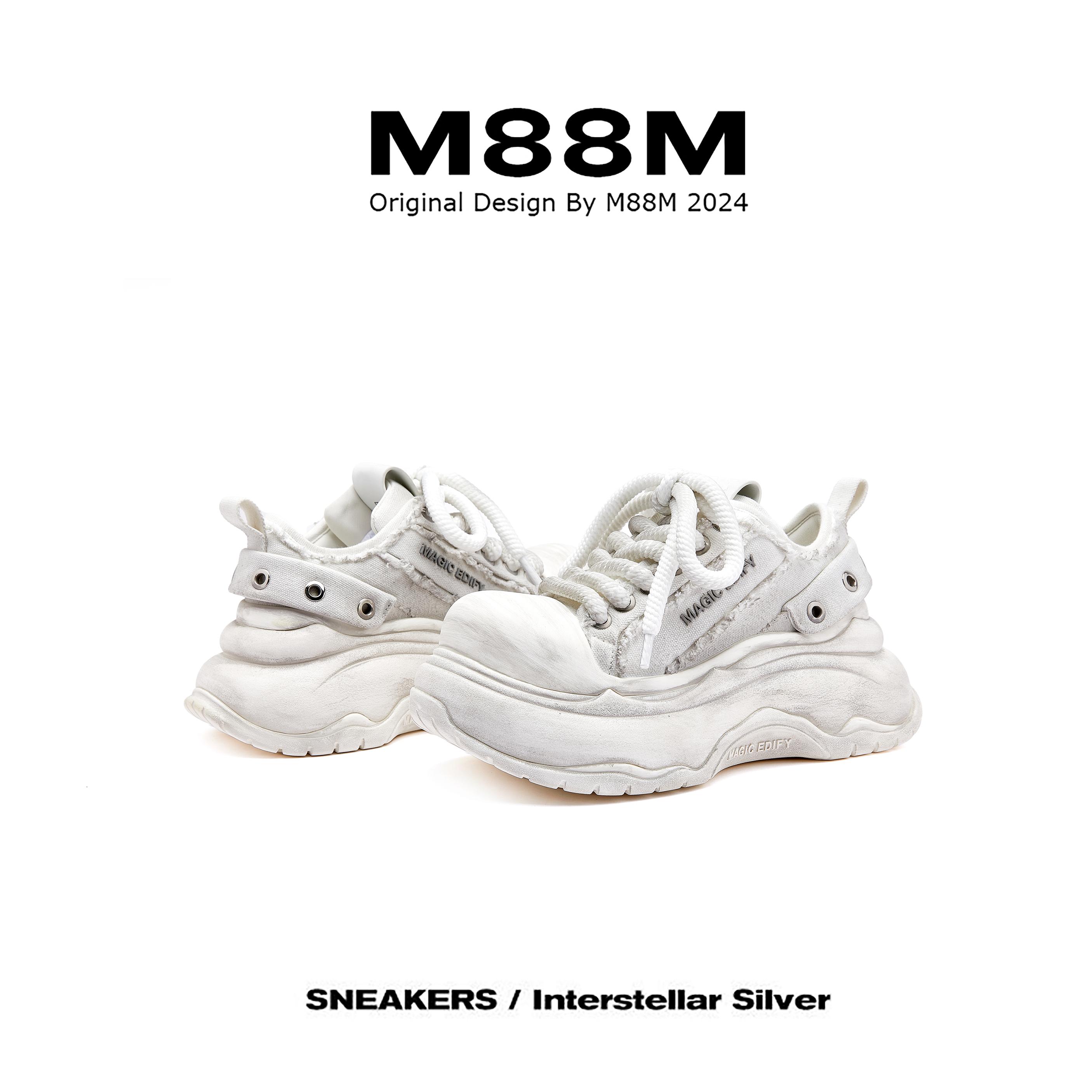 M88M擦色做旧增高厚底大头鞋