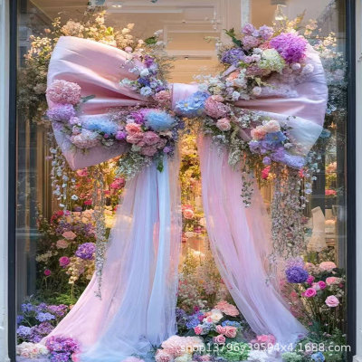 巨型蝴蝶结成品婚房装饰婚礼摆件