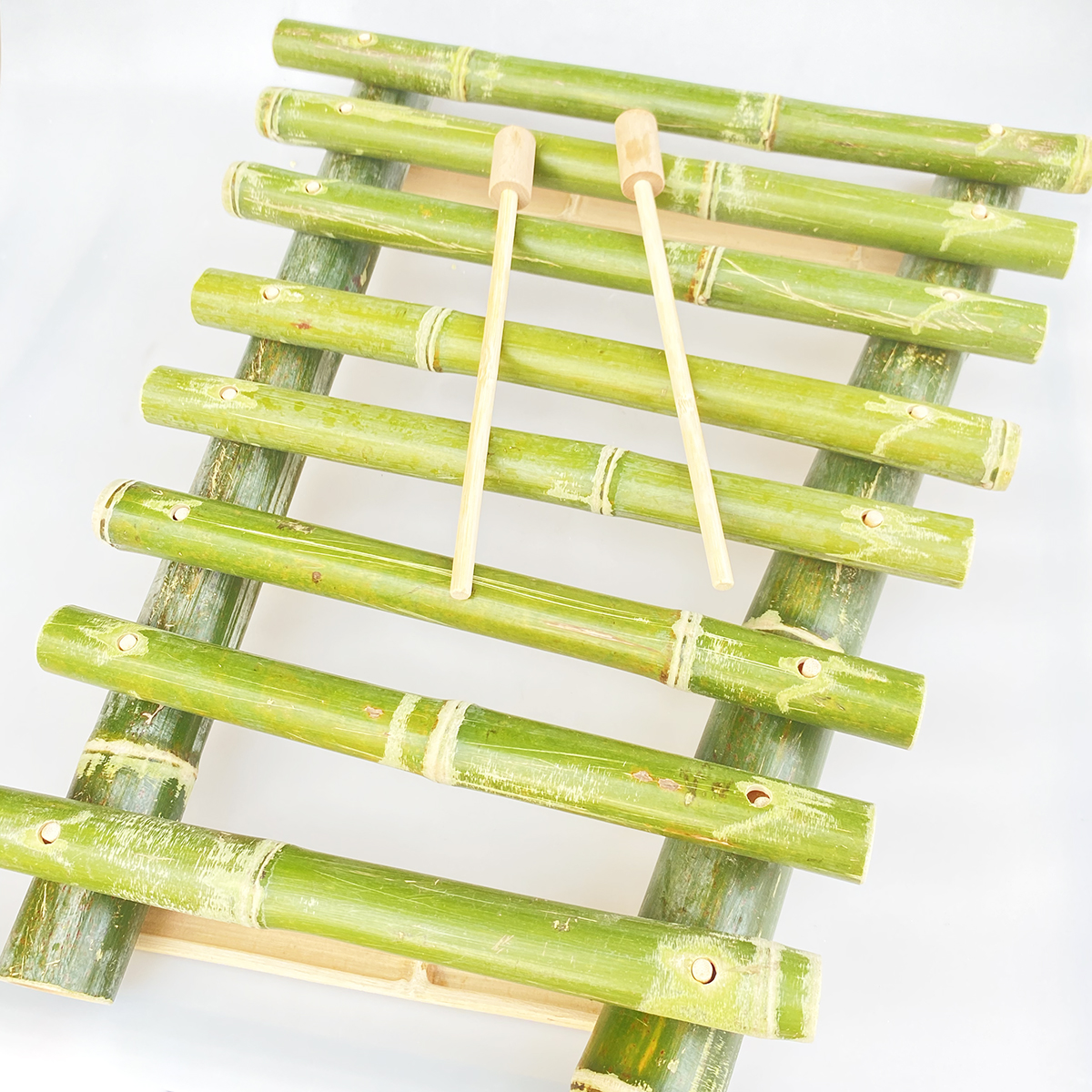 手工玩教具竹板琴竹管琴自制小打击乐器玩具奥夫音乐八音琴小竹琴