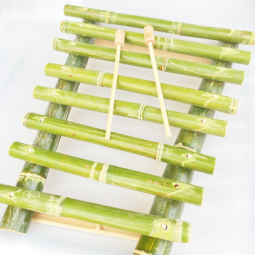 手工玩教具竹板琴竹管琴自制小打击乐器玩具奥夫音乐八音琴小竹琴