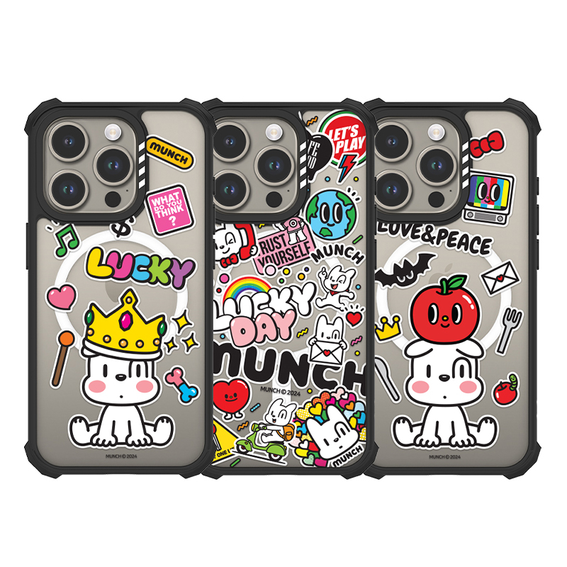 韩国molancano苹果磁吸手机壳Munch蒙克小狗适用iphone16promax透明防摔17华为mate70保护套三星可爱情侣壳15