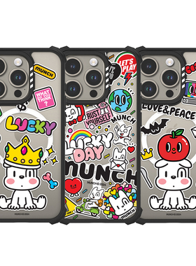 韩国molancano苹果磁吸手机壳Munch蒙克小狗适用iphone16promax透明防摔17华为mate70保护套三星可爱情侣壳15