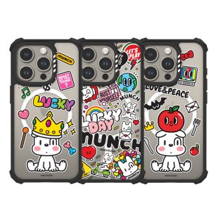 韩国molancano苹果磁吸手机壳Munch蒙克小狗适用iphone16promax透明防摔17华为mate70保护套三星可爱情侣壳15