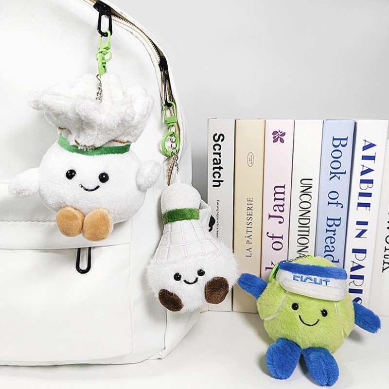 小红书萌萌礼物毛绒包包新款可爱现货挂件羽毛球公仔挂件玩偶礼品