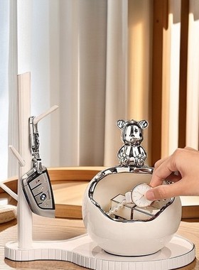 入户高档装饰品摆件客厅家居钥匙收纳玄关轻奢回家欢迎电视柜鞋柜