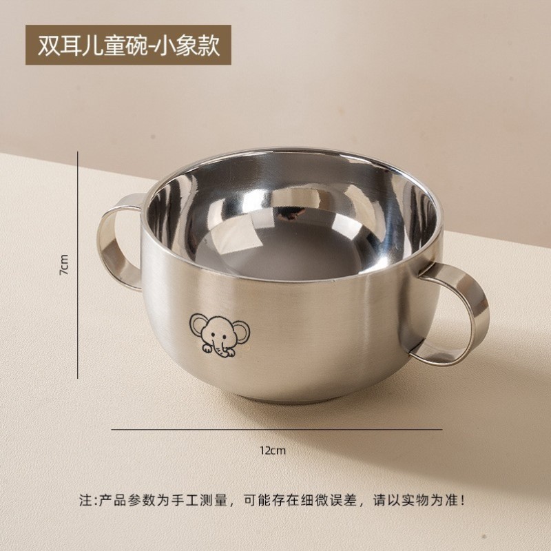 辅食双耳饭勺蒸煮专用碗新生儿喝汤玻璃宝宝可用辅外出儿童食碗恒