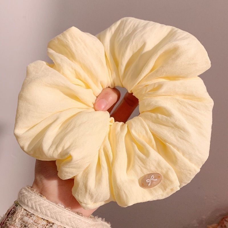 奶油超大法式简约气质云朵大肠发圈高级丸子头饰发绳头绳发饰新品