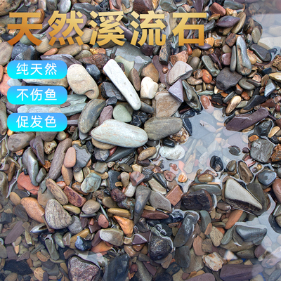 鱼缸造景石头底沙溪流石原生缸