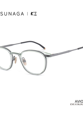 MASUNAGAxKENZO增永圆框眼镜女高田贤三联名复古近视镜架男AVIOR