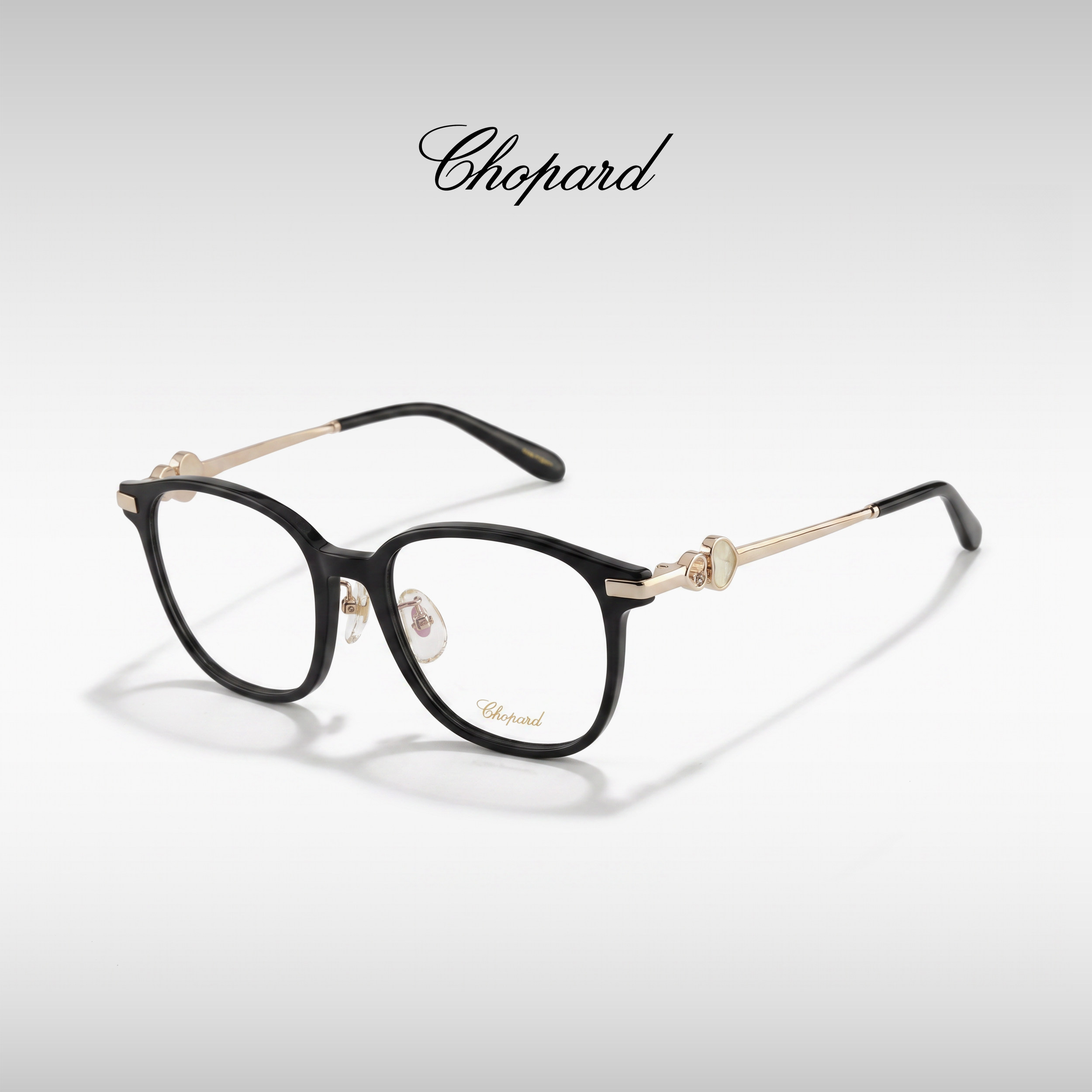 萧邦眼镜框女士CHOPARD简约黑框钛金属优雅素颜近视眼镜架VCHM55J