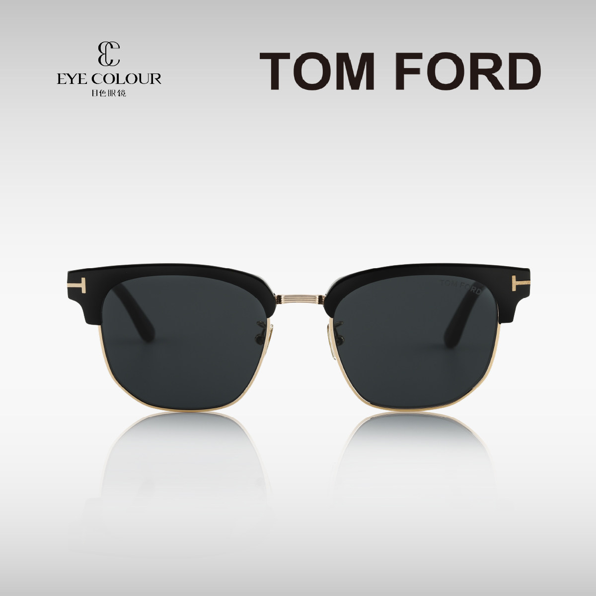 TOM FORD汤姆福特墨镜遮阳开车黑金色眉框太阳眼镜男女款TF1165-K