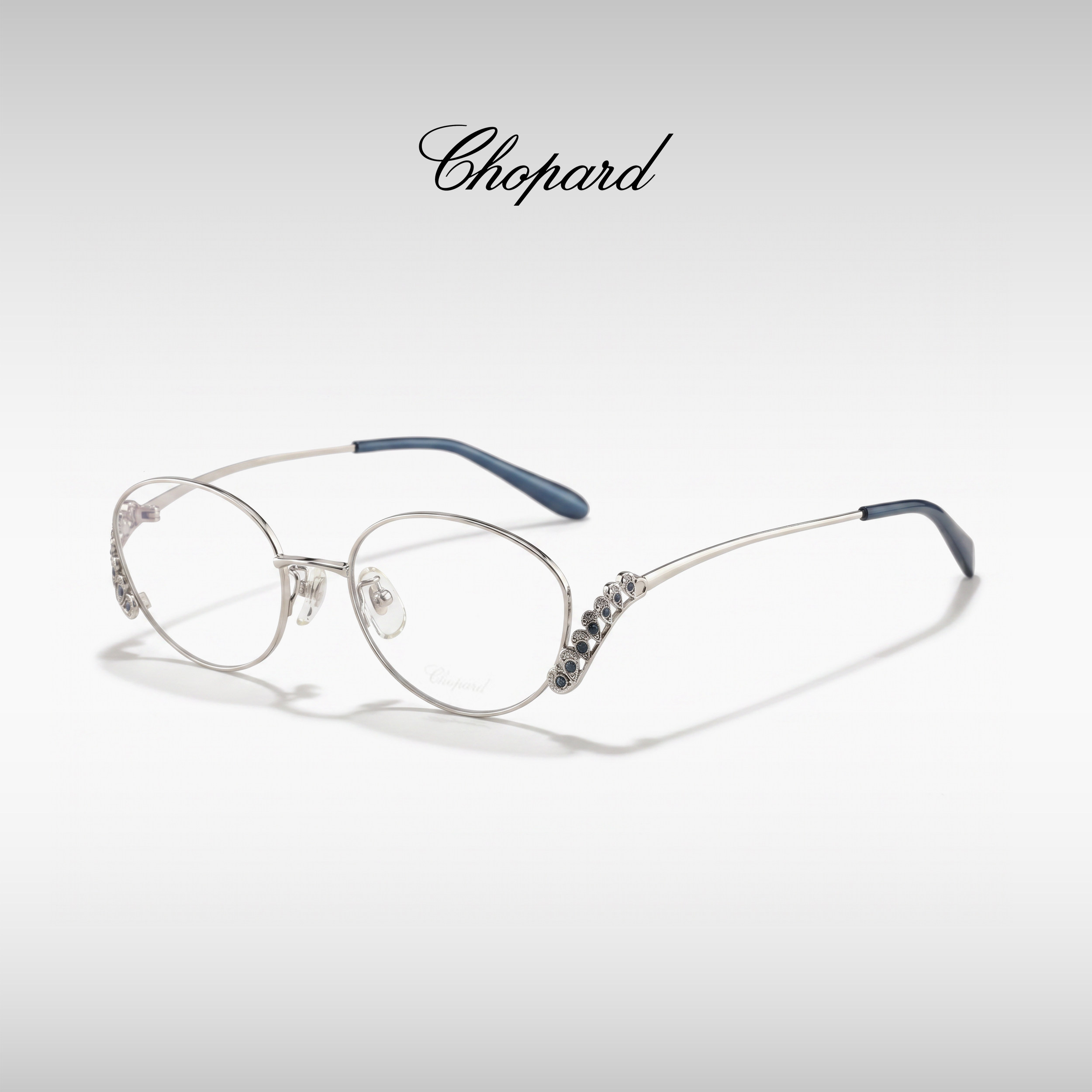 萧邦眼镜框女士CHOPARD优雅椭圆框钛金属高端商务眼镜架VCHL81J