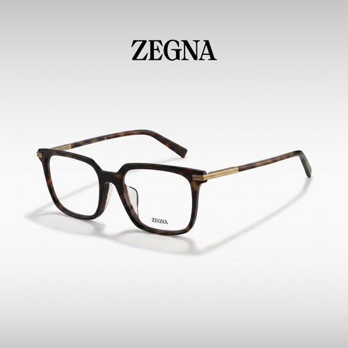 ZEGNA/杰尼亚玳瑁色老钱风钛金架