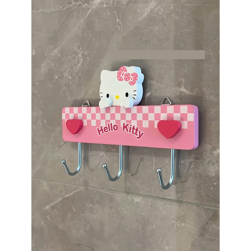 HelloKitty挂钩门后挂钩免打孔挂钩卡通动物挂钩粘钩衣帽挂钩排钩