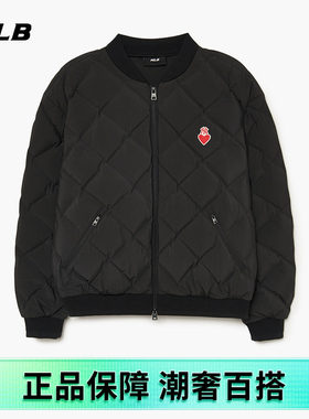 刺绣短款羽绒服MLB时尚立领