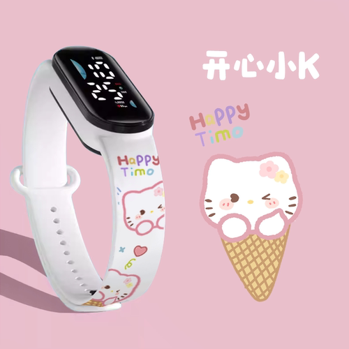 高颜值学生电子表运动手环女款可爱时尚韩版夜光防水女孩儿童手表
