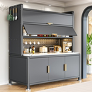 厨房微波炉置物架多功能厨房餐边收纳柜家用储物柜防尘碳钢餐边柜