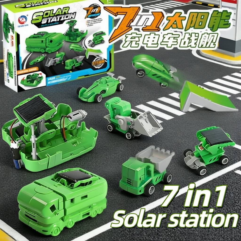 太阳能恐龙动力三合一甲虫钻头车