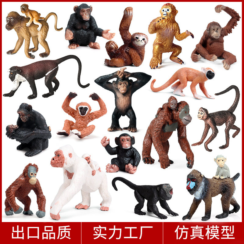 儿童认知实心动物模型仿真猩猩