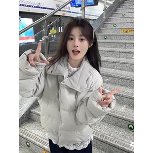 棉服女冬季 覆古设计感小众宽松百搭男女加绒加厚棉衣外套 2025新款