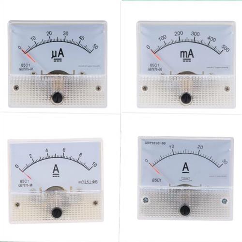 指针式直流电流表85C1-100uA500mA30mA1A2A3A5A10A20A50A机械仪表