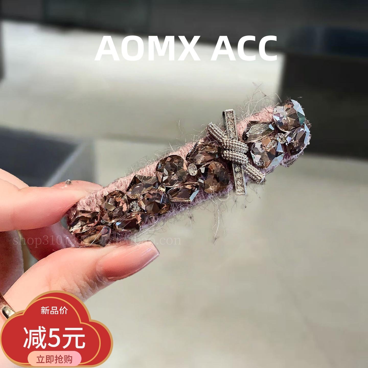 日韩水钻蝴蝶结发夹女紫色毛线边夹刘海夹时尚发饰2026新款一字夹,饰品/流行首饰/时尚饰品新,发饰,淘宝优惠券,粉丝福利购,淘宝优惠卷