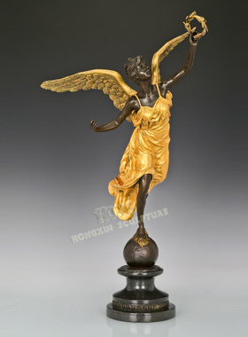 铜雕塑胜利女神EP143143J欧式人物工艺饰品酒店客厅家居桌面摆件