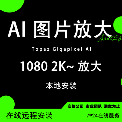TopazGiqapixelAI图片高清放大本地远程专人安装winmac会员下载包