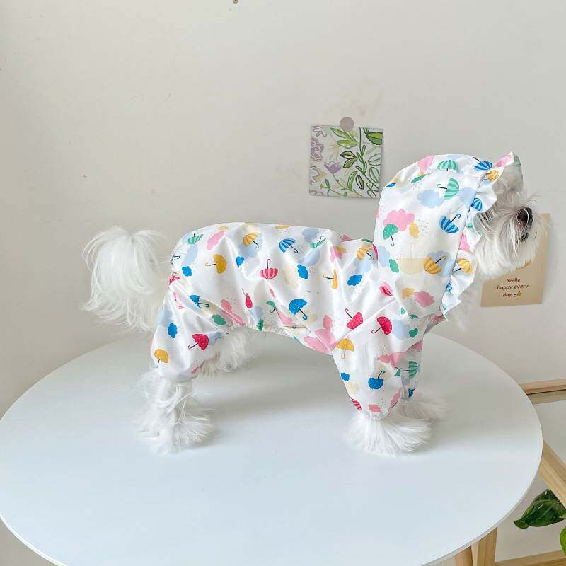 狗狗穿的雨衣防水宠物小四脚全包泰迪衣服小型犬比熊博美雨披春夏