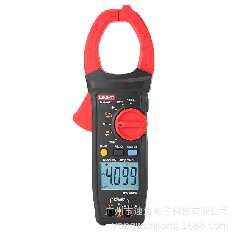 优利德UT205A+数字钳形表钳形电流表UT206A+数显交直流钳形