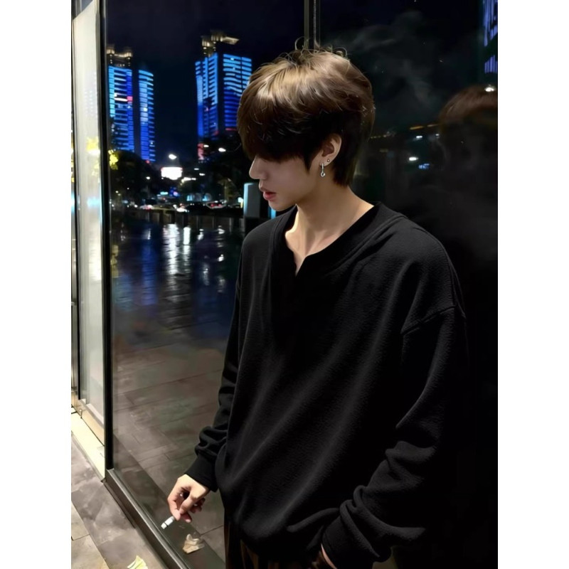 大码300斤V领德绒打底衫男冬季内搭美式痞帅正肩卫衣保暖长袖T恤,男装,T恤,淘宝优惠券,粉丝福利购,淘宝优惠卷