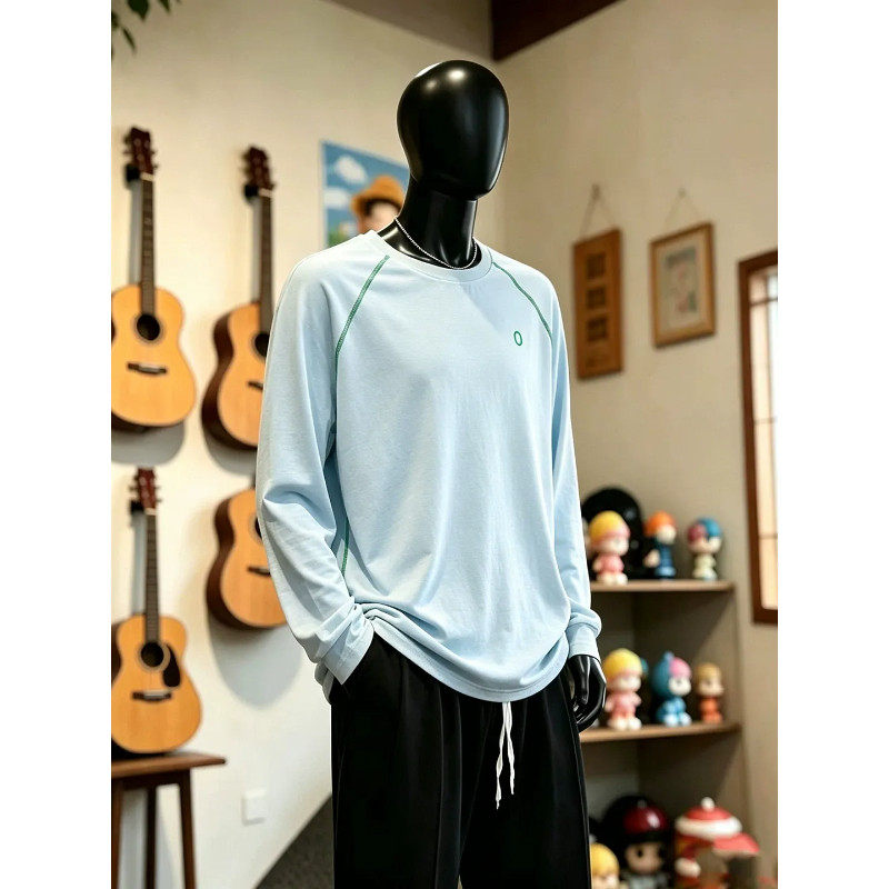 特大码300斤防晒长袖t恤男款夏季薄款冰丝羽毛球服户外运动骑行服
