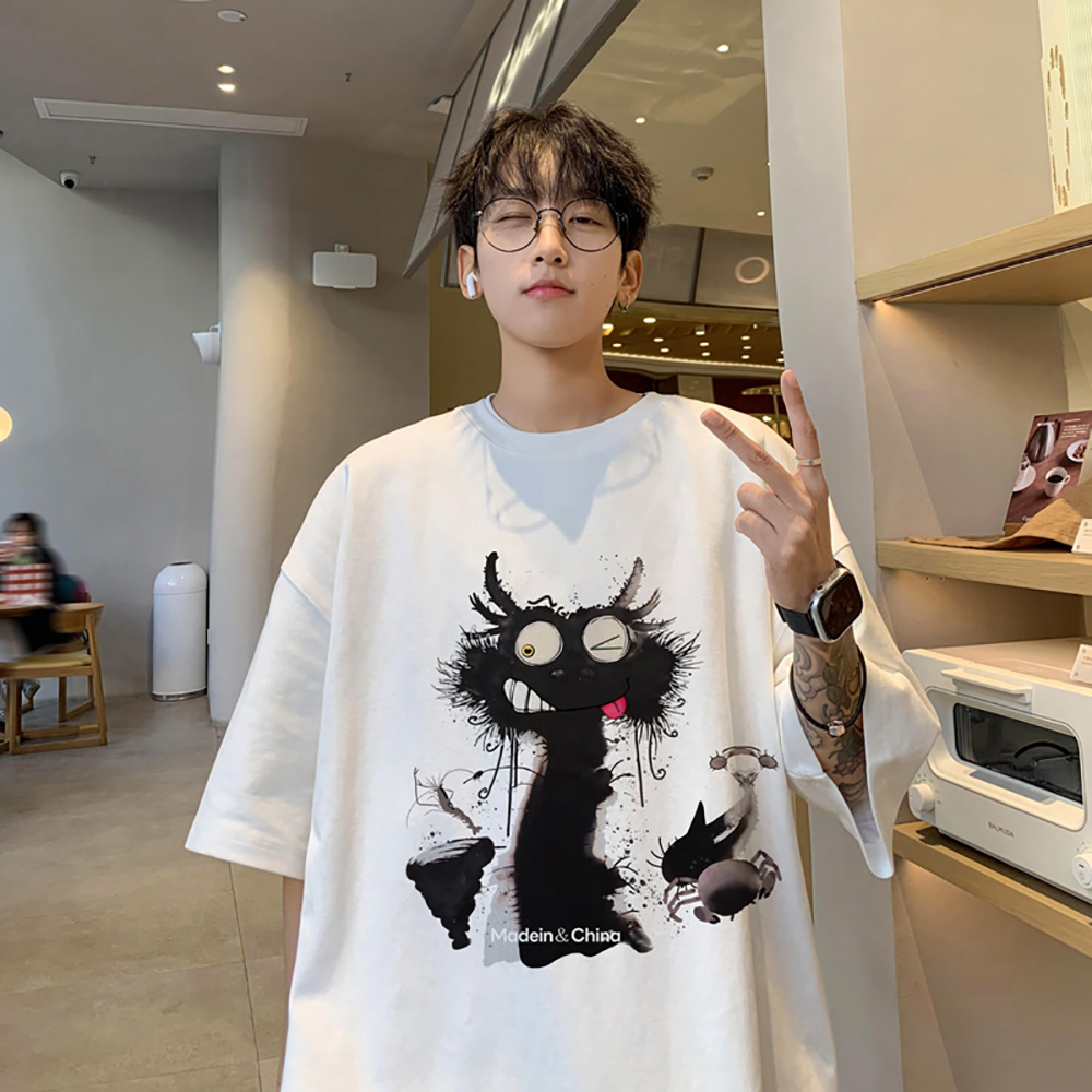 300斤大码男装美式短袖t恤男夏季