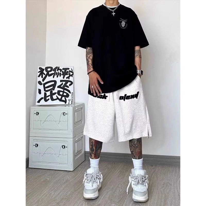 加大码300斤美式运动短裤男女装