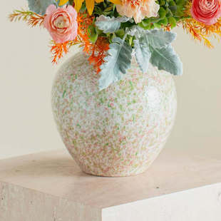 【花束同款彩釉瓶】景德镇陶瓷摆件田园风插花装饰高级鲜花插花瓶