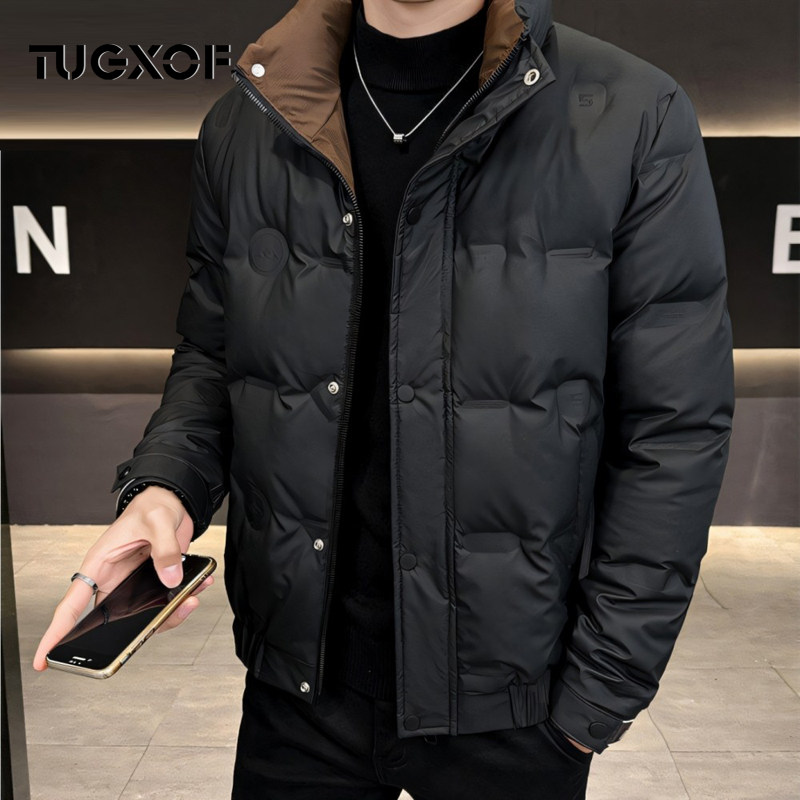 男士冬季新款羽绒服时尚休闲百搭鸭绒保暖外套男装短款防寒服潮流