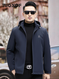 2025新冬季轻薄羽绒服保暖休闲男装男士中年爸爸鸭绒夹克男款外套