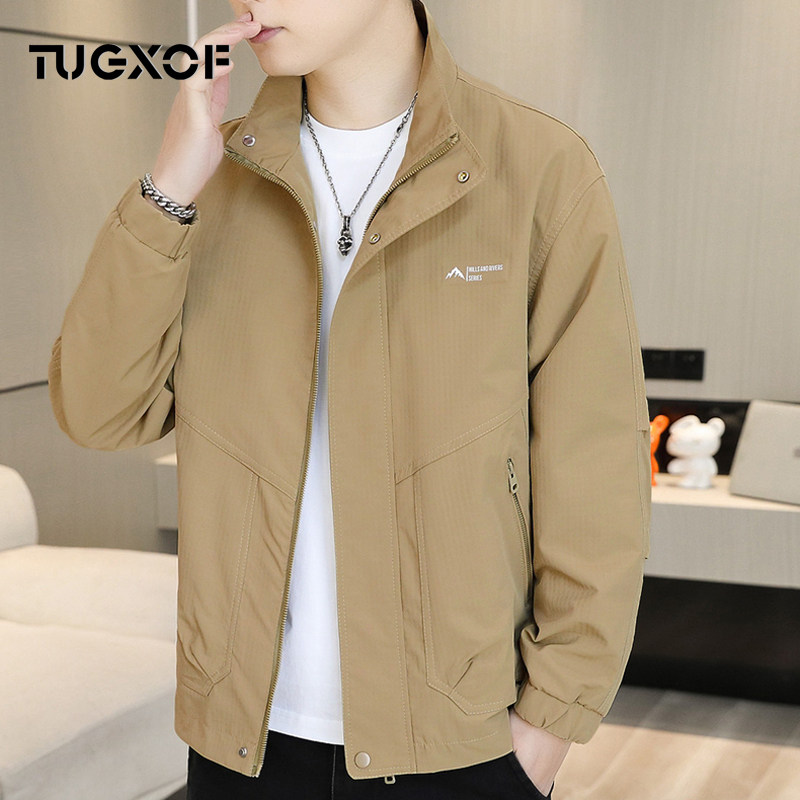男士外套2025春秋季2025新款薄款休闲百搭立领夹克穿搭帅气工装潮
