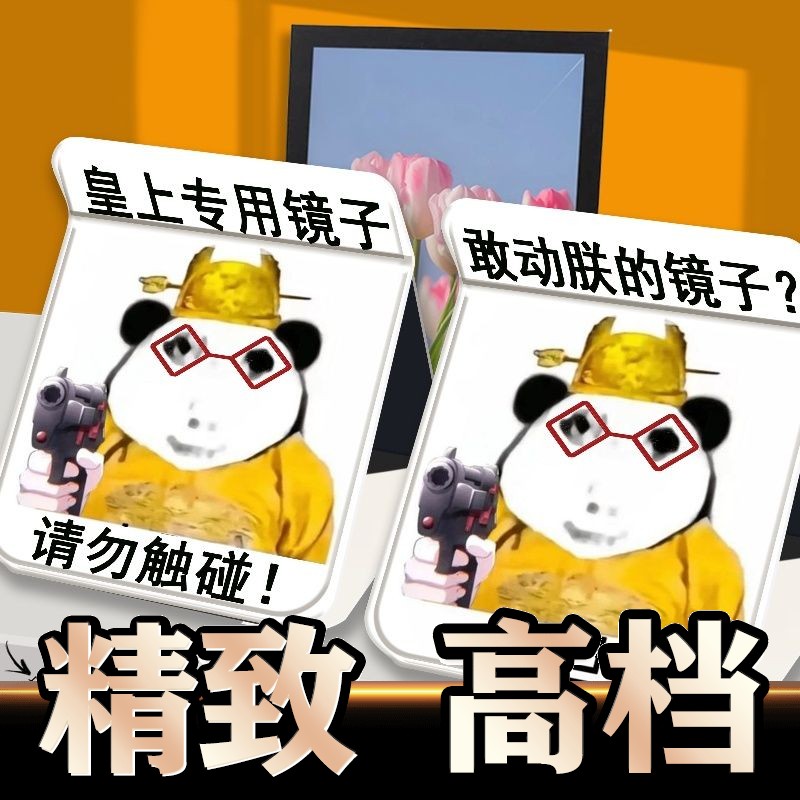 龙图表情包折叠化妆镜子